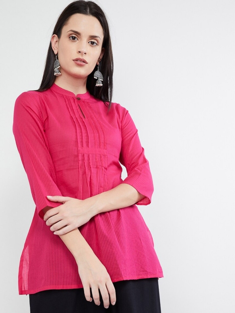 

MAX Women Fuchsia Pink Striped Kurti