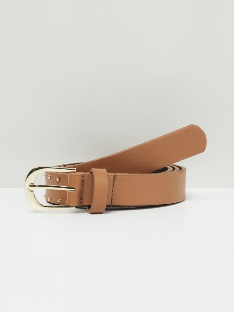 

max Women Tan Brown Solid Belt