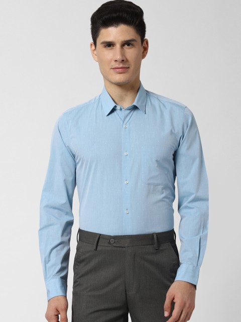 

Peter England Men Blue Slim Fit Solid Formal Shirt