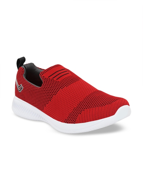 

Yuuki Men Red Mesh Mid-Top Walking Shoes