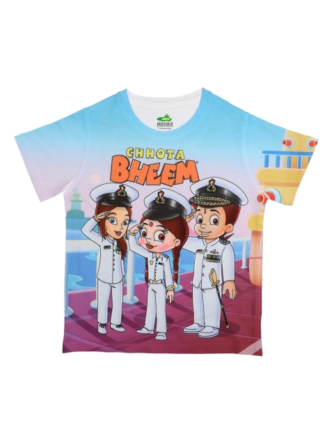 

Chhota Bheem Boys Blue Printed Round Neck T-shirt