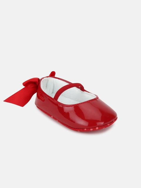 

Chicco Girls Red Solid Bow Ballerina Booties