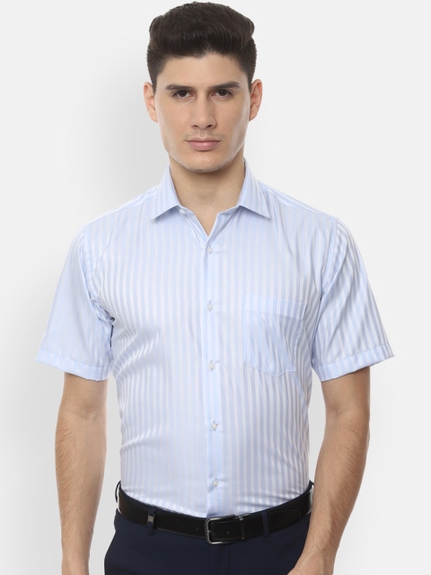 

Van Heusen Men Blue Regular Fit Striped Formal Shirt