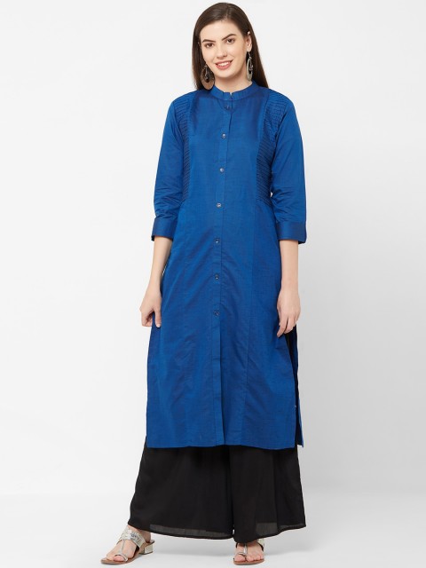 

Juliet Women Blue Solid Straight Kurta
