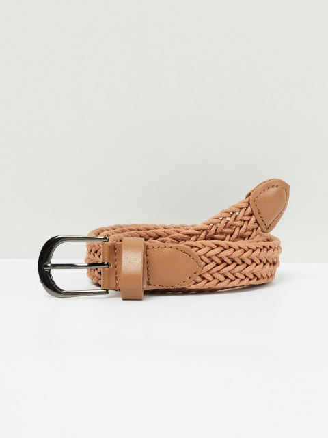 

max Women Tan Brown Braided Belt