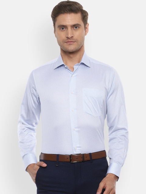

Van Heusen Men Blue Regular Fit Checked Formal Shirt