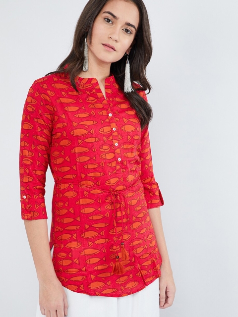 

MAX Women Red Printed Kurti