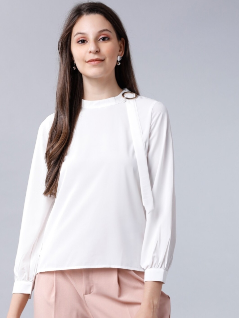 

Tokyo Talkies Women White Solid Top