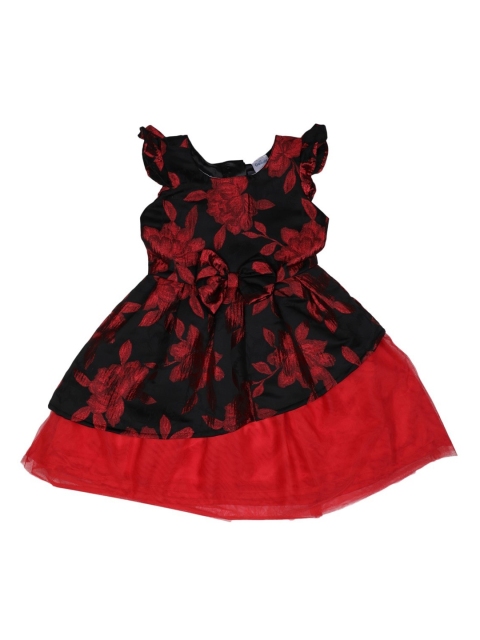 

Doodle Girls Red Printed Fit and Flare Dress