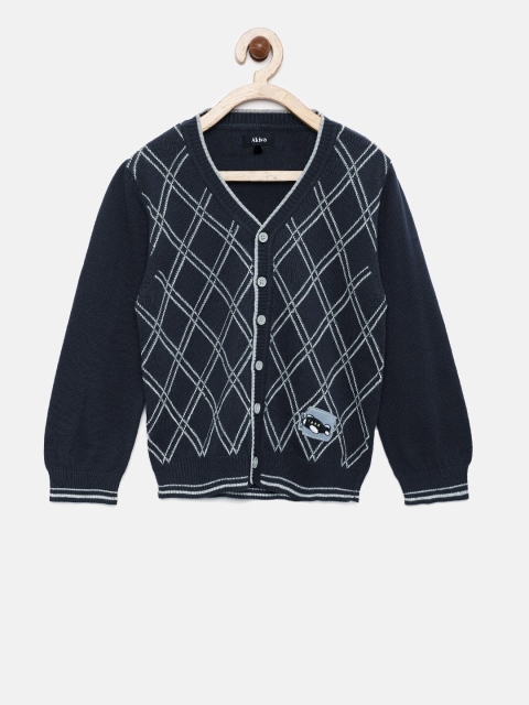 

Akiva Girls Black & Grey Checked Cardigan Sweater