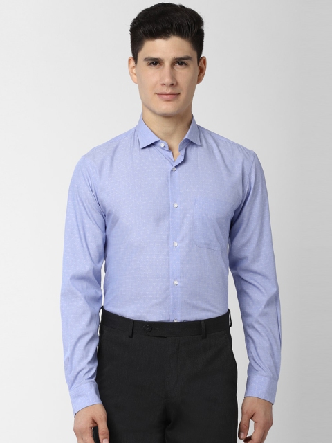 

Peter England Men Blue Regular Fit Printed Formal Shirt