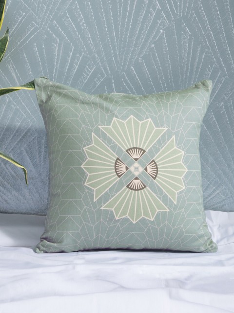 

PETAL HOME Teal Blue Single Abstract Square Cushion Covers