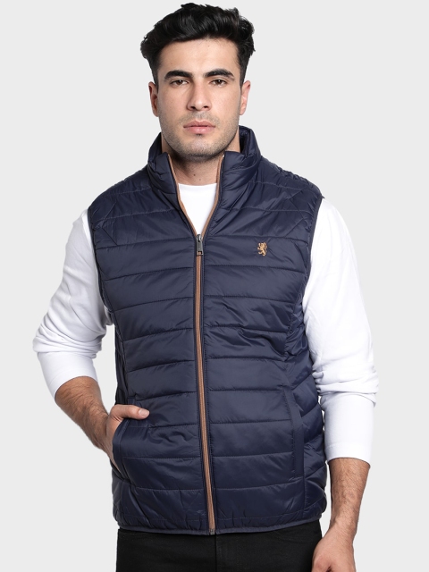 

Red Tape Men Navy Blue Solid Padded Jacket