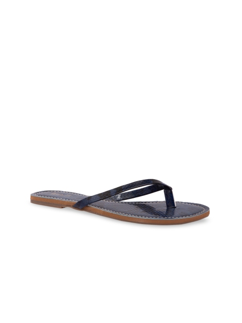 

Inc 5 Women Navy Blue Solid Open Toe Flats
