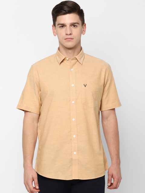 

Allen Solly Men Beige Slim Fit Solid Casual Shirt