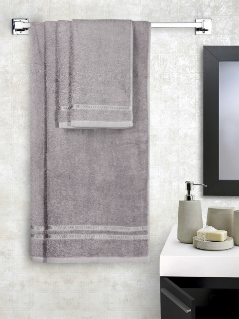

CORE Designed by SPACES Unisex Set Of 4 Grey Solid 380 GSM Quik Dry Towel Set