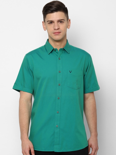 

Allen Solly Men Green Slim Fit Solid Casual Shirt