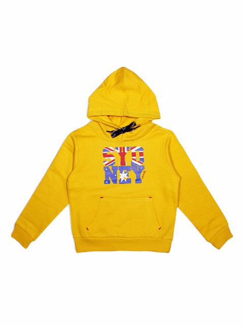 

Luke & Lilly Boys Yellow Printed Hooded Sweatshirt