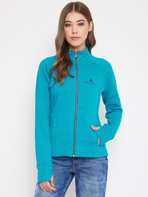 

AGIL ATHLETICA Women Turquoise Blue Solid Tailored Jacket