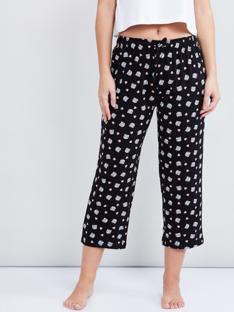 

max Women Black Printed Lounge Pant