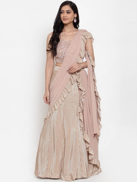 

KHALOM Pink Ready to Wear Lehenga with Blouse