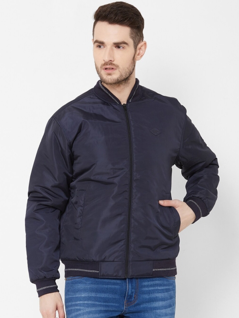 

Zeel Men Navy Blue Solid Windcheater Padded Jacket