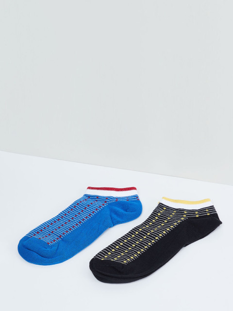 

MAX Men Pack of 2 Assorted Ankle-Length Socks