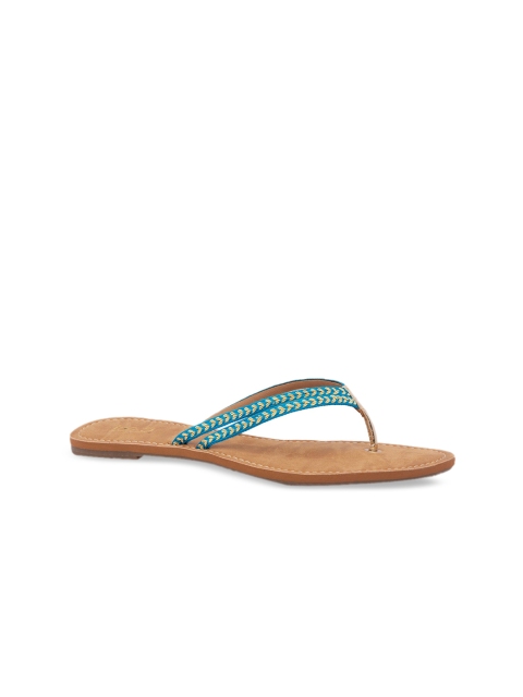 

Inc 5 Women Blue Embellished Open Toe Flats