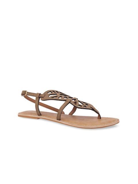

Inc 5 Women Brown Solid Open Toe Flats