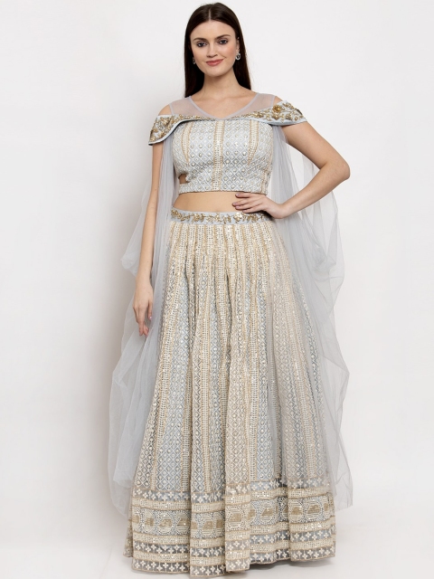 

KHALOM Blue Ready to Wear Lehenga with Blouse