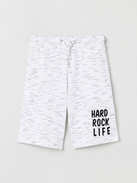 

max Boys Off-White Printed Regular Fit Regular Shorts