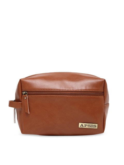

Apsis Unisex Brown Solid Travel Pouch, Tan