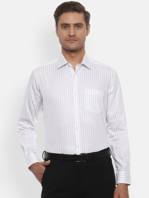 

Van Heusen Men White Regular Fit Striped Formal Shirt