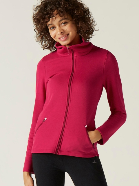 

NYAMBA By Decathlon Women Pink Solid Insulator Bomber