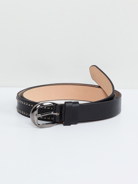 max Women Black Solid Belt