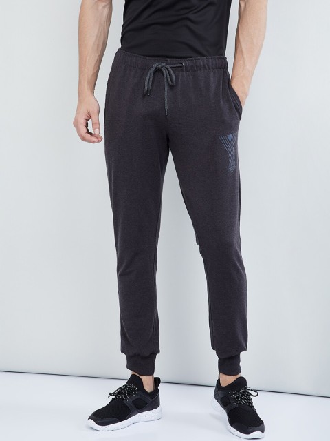 

max Men Grey Melange Solid Slim-Fit Joggers