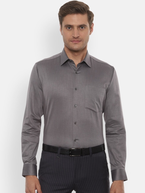 

Van Heusen Men Grey Regular Fit Solid Formal Shirt