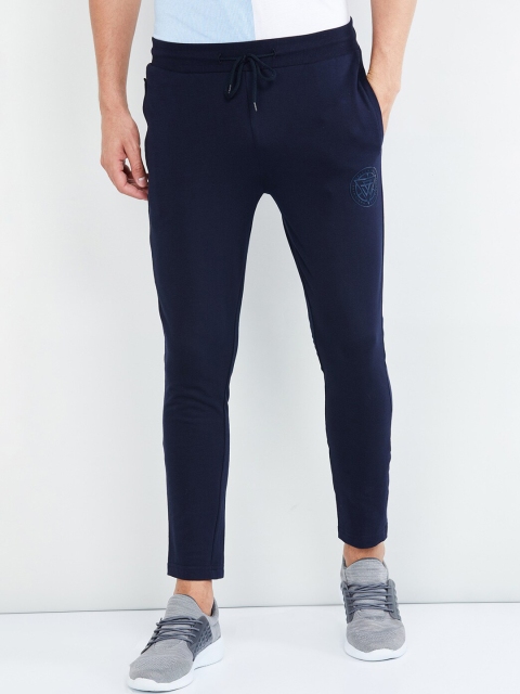 

Max Navy-Blue Solid Slim-Fit Track Pants