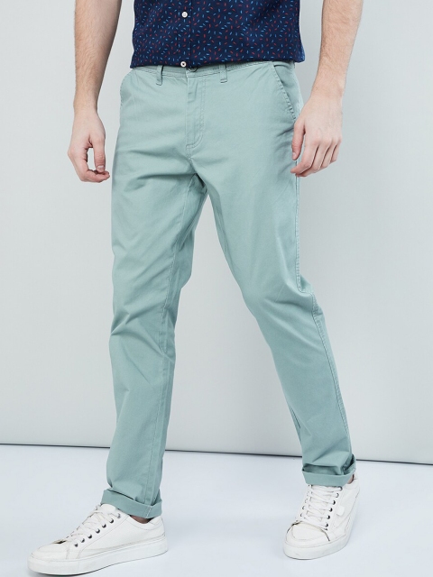 

max Men Green Skinny Fit Solid Chinos