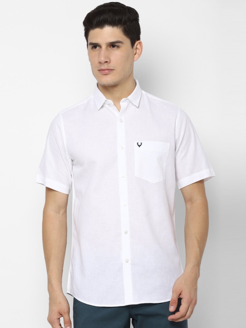 

Allen Solly Men White Slim Fit Solid Casual Shirt