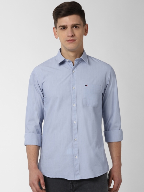 

Peter England Casuals Men Blue Slim Fit Solid Casual Shirt