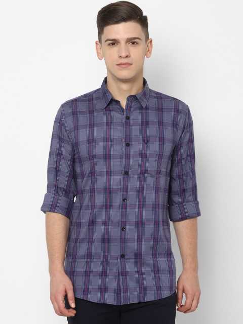 

Allen Solly Men Blue Slim Fit Checked Casual Shirt