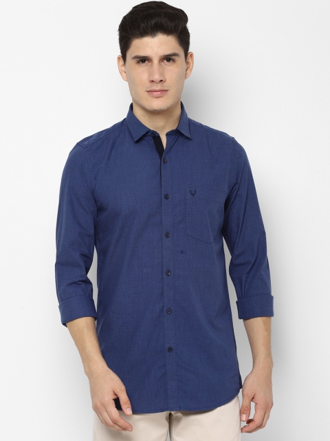 

Allen Solly Men Blue Slim Fit Solid Casual Shirt, Navy blue