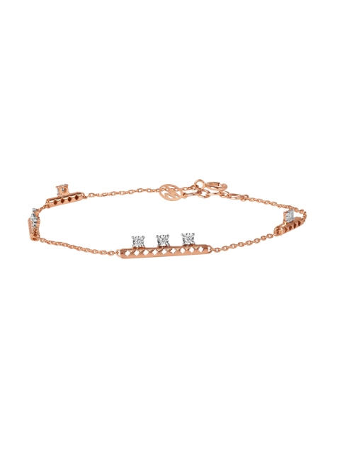 

Mia by Tanishq 14-KT Morse Code Rose Gold & Diamond Bracelet