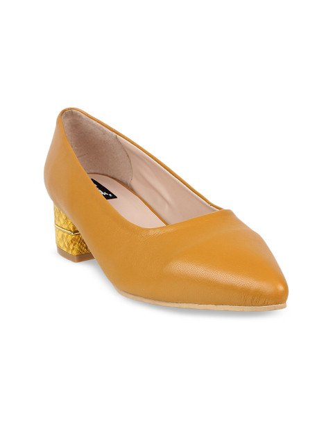 

Sherrif Shoes Women Yellow Solid Pumps