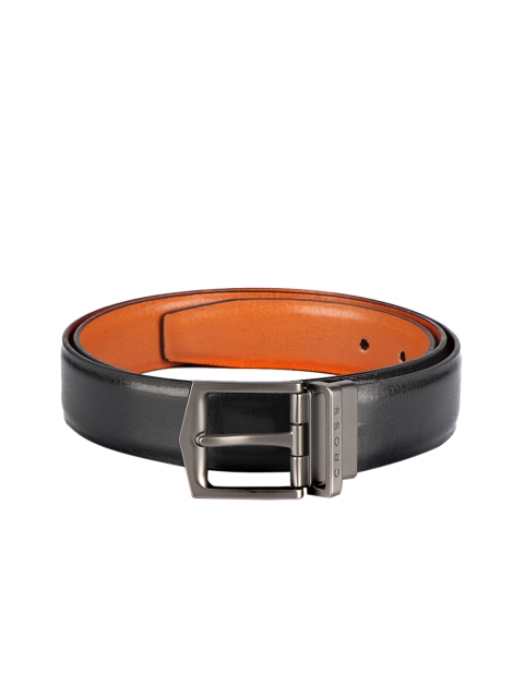 Cross Men Black & Brown Solid Belt