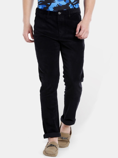 

Rex Straut Jeans Men Black Regular Fit Self Design Regular Trousers