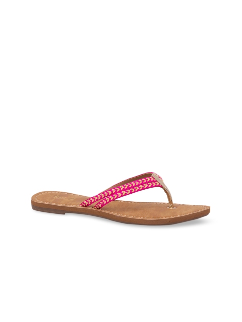 

Inc 5 Women Pink Printed Open Toe Flats