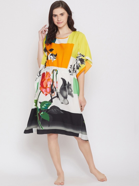 

Clovia Multicoloured Printed Nightdress, Multi