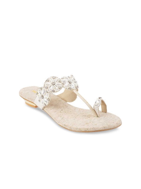 

Mochi Women Off-White Embellished Heels
